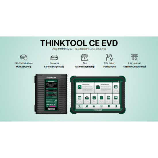 THINKTOOL CE EVD ELEKTRİKLİ ARAÇ ARIZA TESPİT CİHAZI